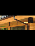 Detail eines rundum Glasbandes mit einer passivhaustauglichen Verglasung mit Teilemailierung