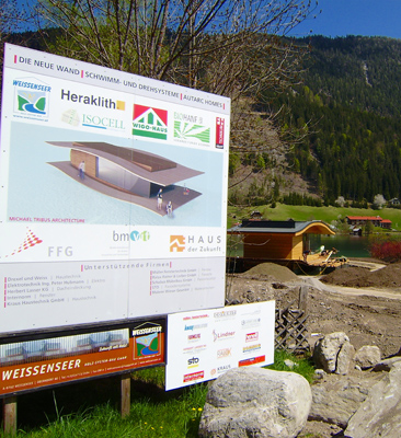 Sonderanfertigung: Unterwasserverglasung f&uuml;r ein schwimmendes Passivhaus der Fa. Weissensee