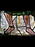 Detail aus einer mittelalterlichen Glasmalerei Pfarrkirche 