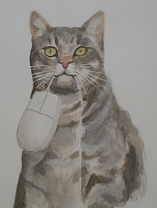 Die Katze f&auml;ngt die Maus!